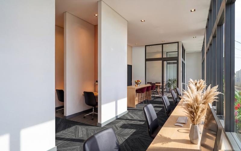a naturally lit work room