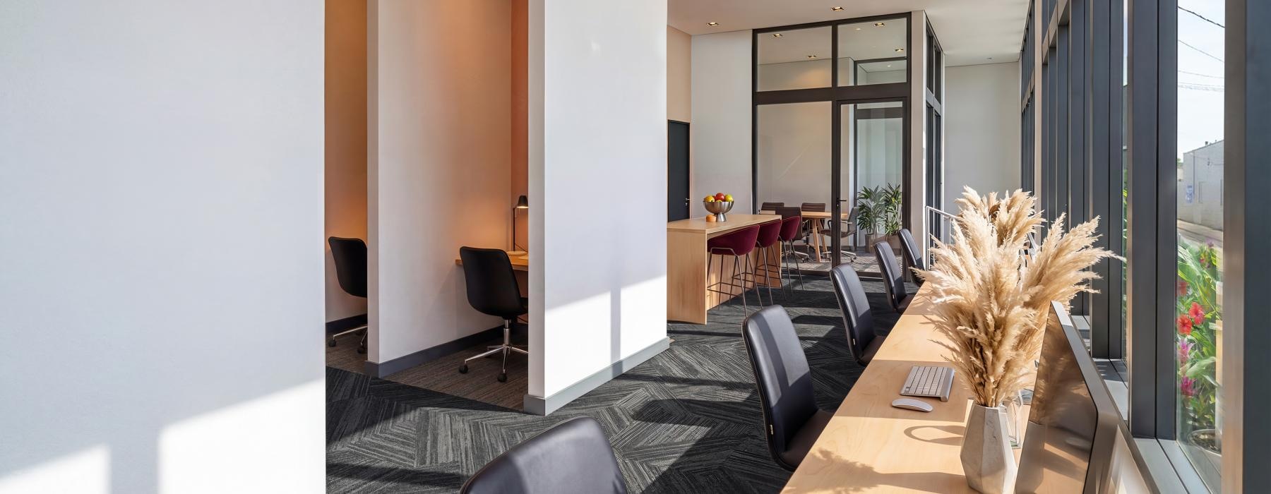 a naturally lit work room