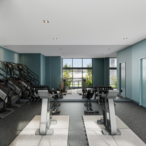 Open and well-lit fitness center